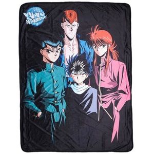 Funimation Blanket 46”x60” Gundam Yu Yu Hakusho Group Throw Weeb